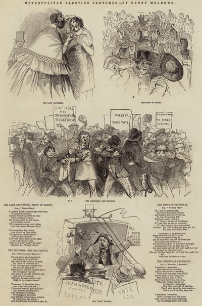 Metropolitan Election Sketches by Joseph Kenny Meadows